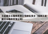 三足鼎立小程序开发公司排名多少（深圳三足鼎立小程序开发公司）