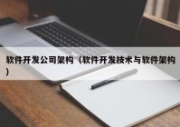 软件开发公司架构（软件开发技术与软件架构）