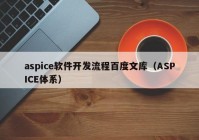 aspice软件开发流程百度文库（ASPICE体系）