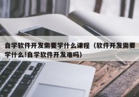 自学软件开发需要学什么课程（软件开发需要学什么!自学软件开发难吗）