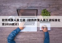 软件开发人员工资（软件开发人员工资标准北京2018统计）