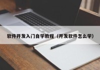 软件开发入门自学教程（开发软件怎么学）